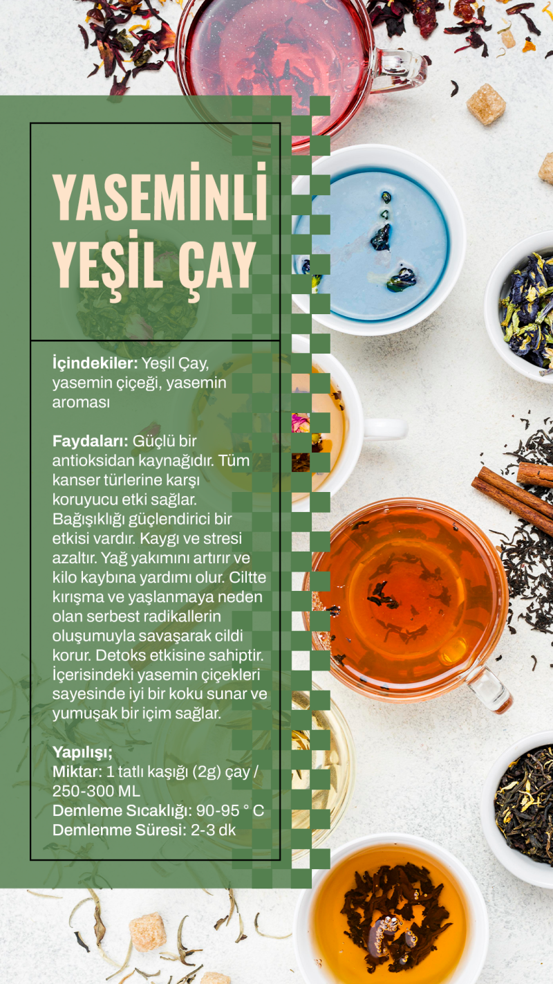 Yaseminli Yeşil Çay 125 GR